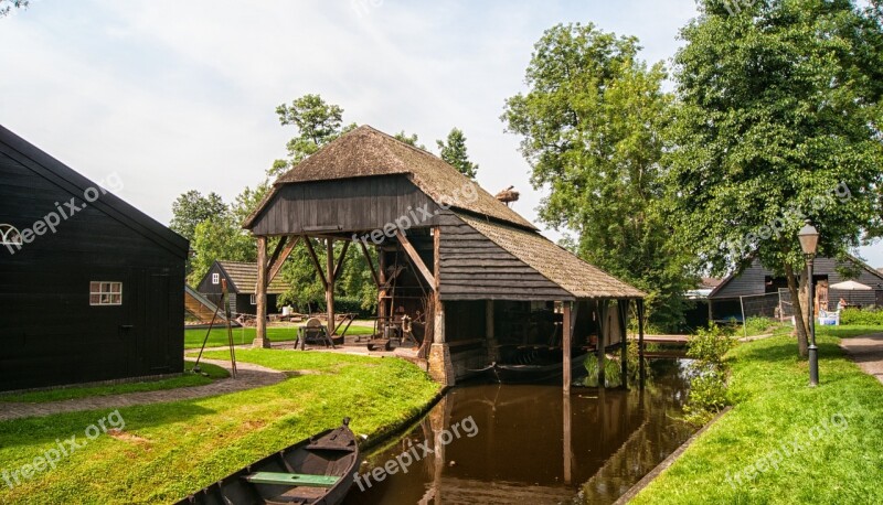 Giethoorn Boathouse Boating Water Boat