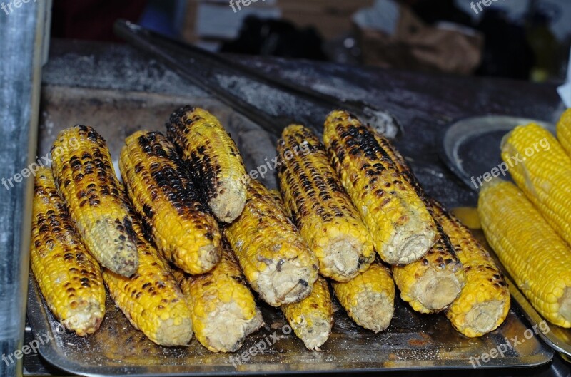 Baked Corn Street Food Salted Corn Free Photos