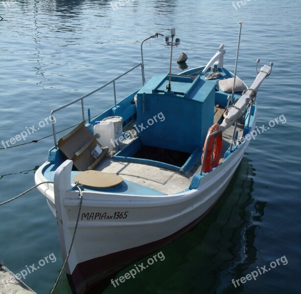 Fishing Boat Port Summer Vacation Venetian Port Crete