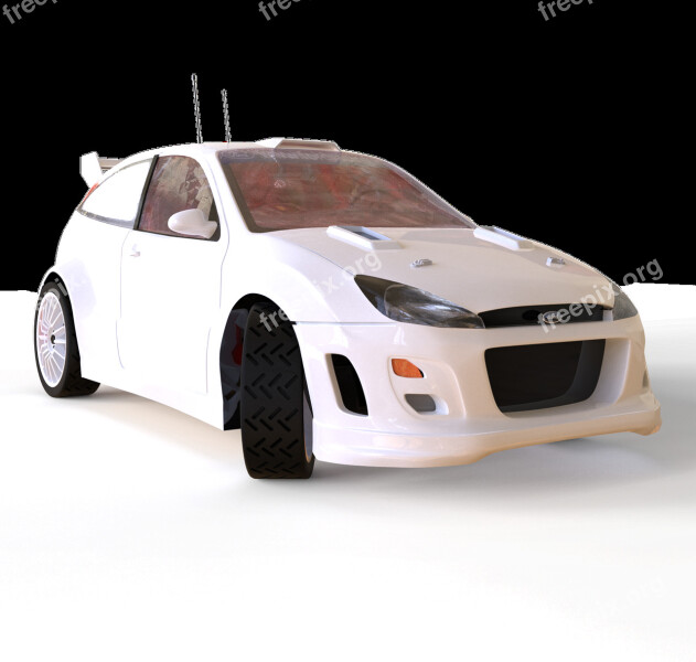 Car 3d Render Rally Car Transport