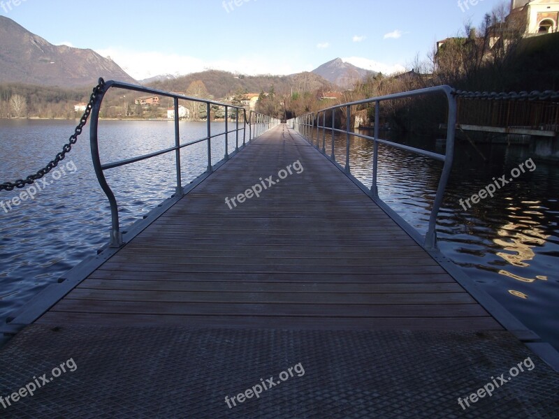 Lake Avigliana Piemonte Catwalk Landscape