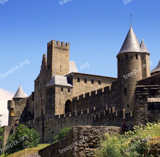 Castle Medieval Carcassonne Fortress Middle Ages