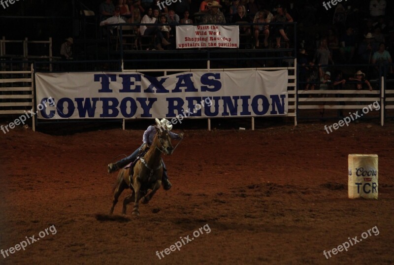 Rodeo Barrel Racing Texas Barrel Cowgirl