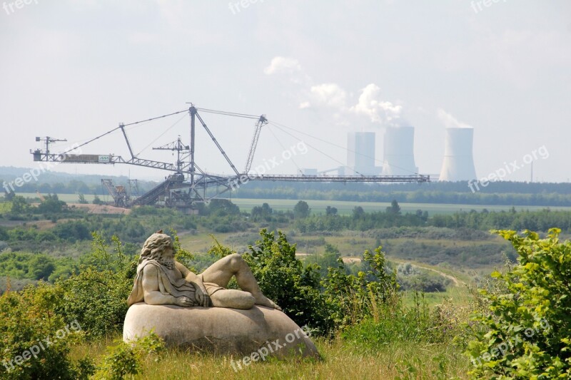 Brown Coal Mining Leipzig Lake Störmthal Outlook Sculpture