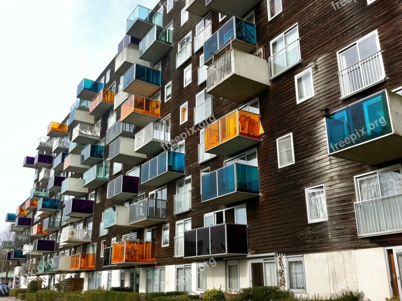 Amsterdam House Symmetry Condominium Balconies