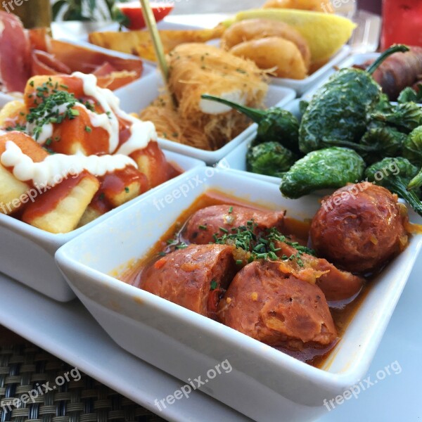 Barbecue Tapas Appetizers Eat Hearty