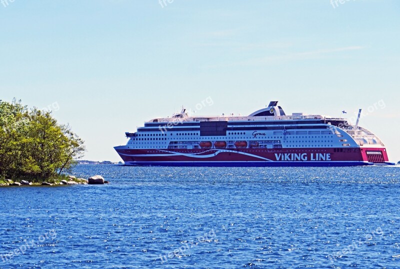 Deep-sea Ferry Stockholm-helsinki Finnish Finland Sweden