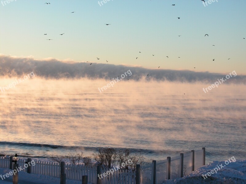 Ocean Nh Usa Sea Smoke New England