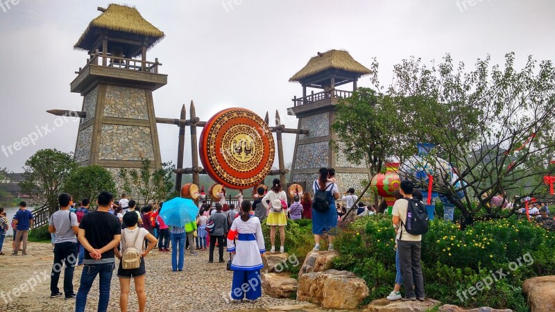 Jiangsu Orient Culture Park Theme Park Salt Culture Free Photos