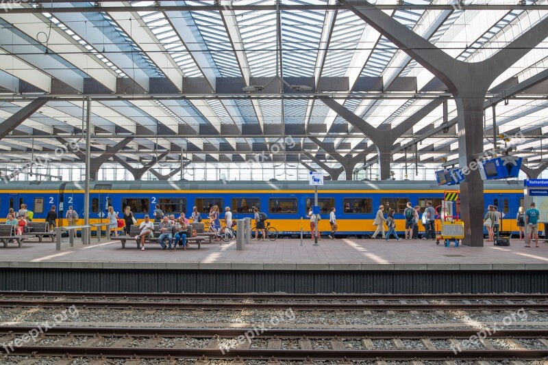 Train Station Rotterdam Netherlands Platform