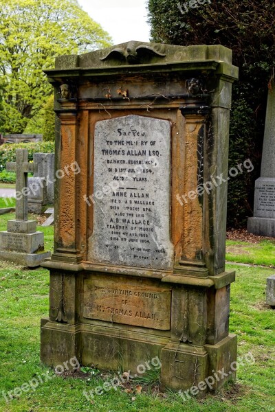 Dean's Garden Cemetery Edinburgh Scotland