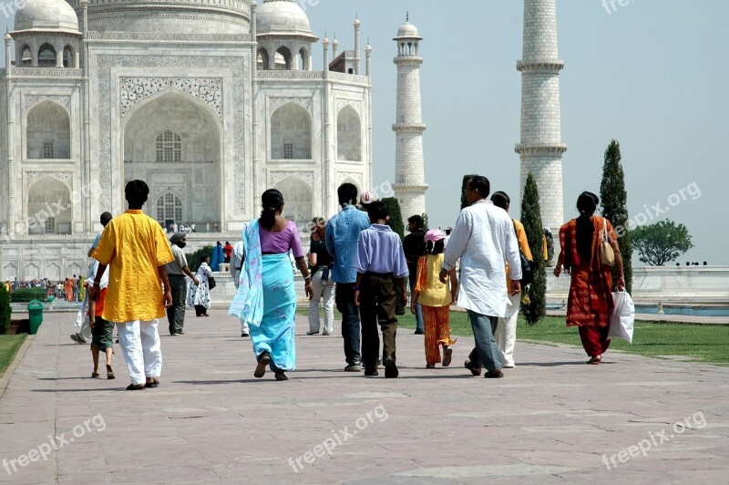 India Taj-mahal Building Personal Indians