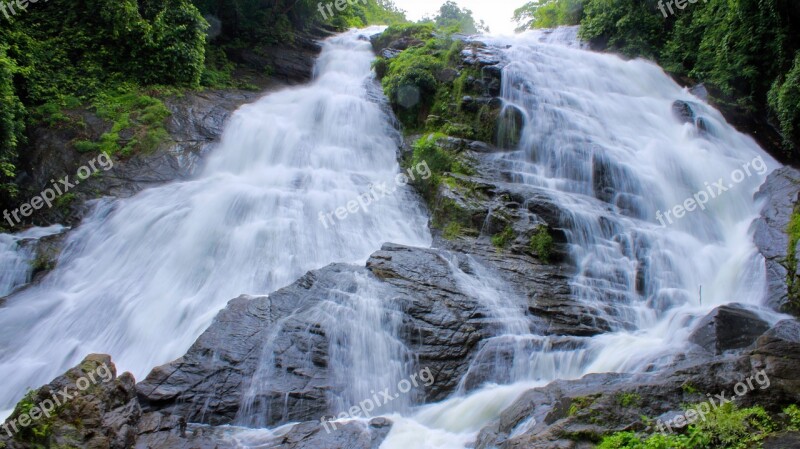 Waterfall Waterfalls Kerala Water Nature