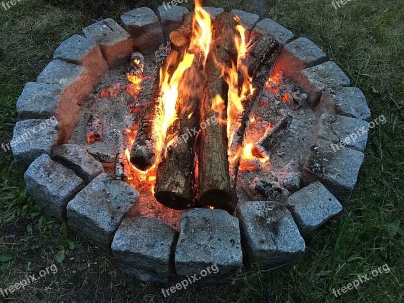 Fire Wood Campfire Barbecue Embers