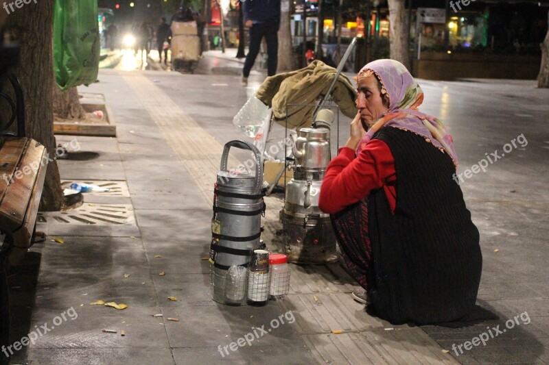 Tea Samovar Street Labor Sadness