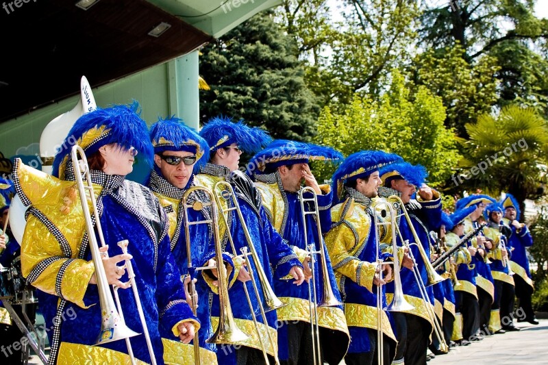 Music Montreux Switzerland Blue Brass Band