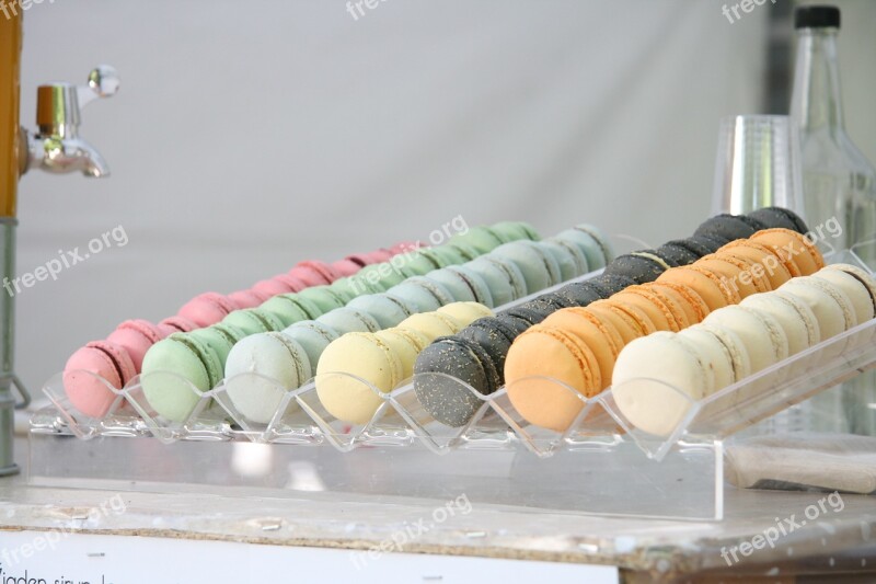 Sweet Macarons France Meal Cake