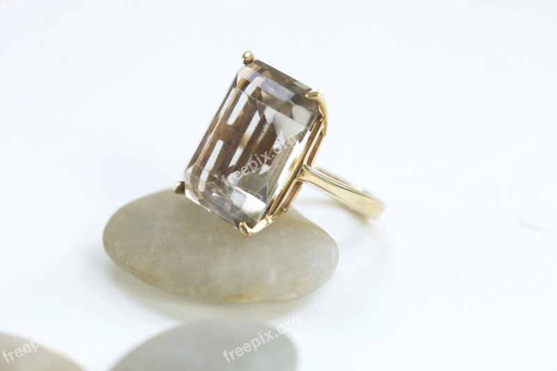 Quartz Ring Gold Jewellery Jewelry