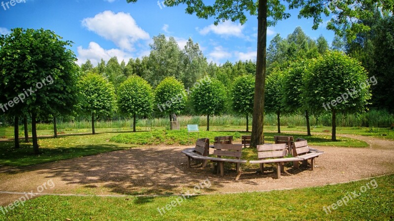 Wilhelminabos Kwf Bench Trees Memorial Site