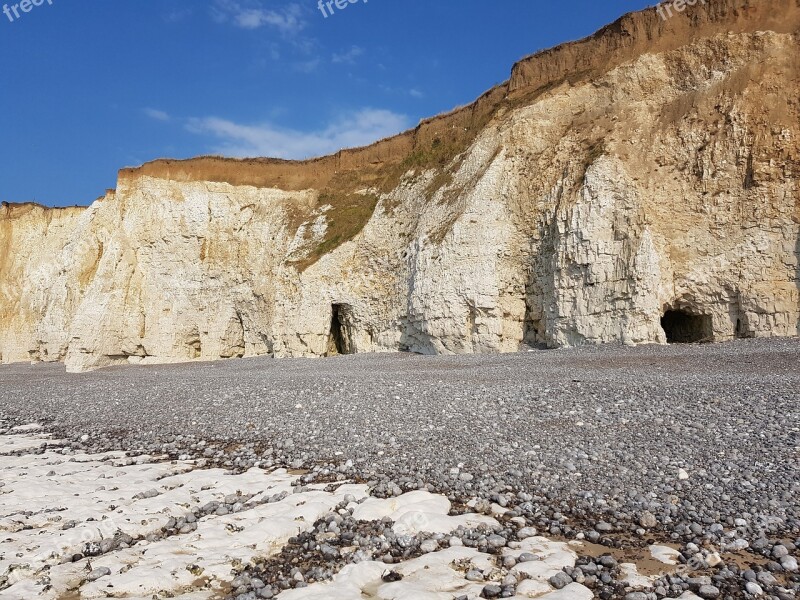 Chalk Rock Cliffs Caves Rocky Coast Beach Sand-lime Brick