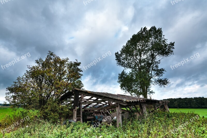 Lapsed Hut Landscape North Lower Saxony