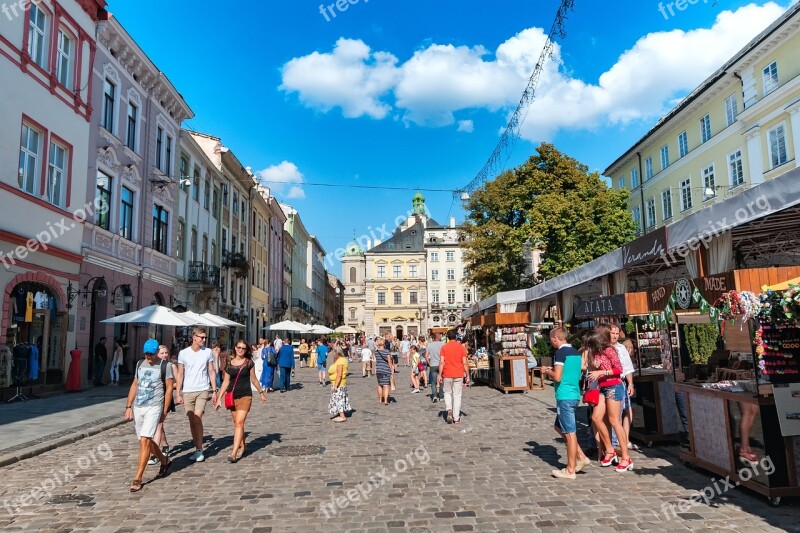 Downtown Historic Center Lviv Lvov Ukraine