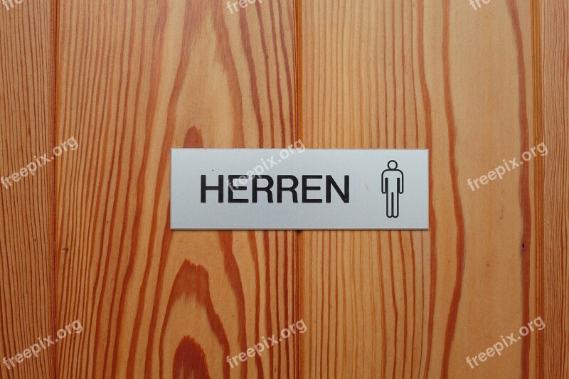 Toilet Sign Men's Wc Toilet Door