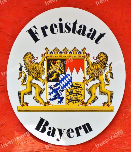 Shield Metal Sign Coat Of Arms The Free State Of Bavaria Bavaria Coat Of Arms