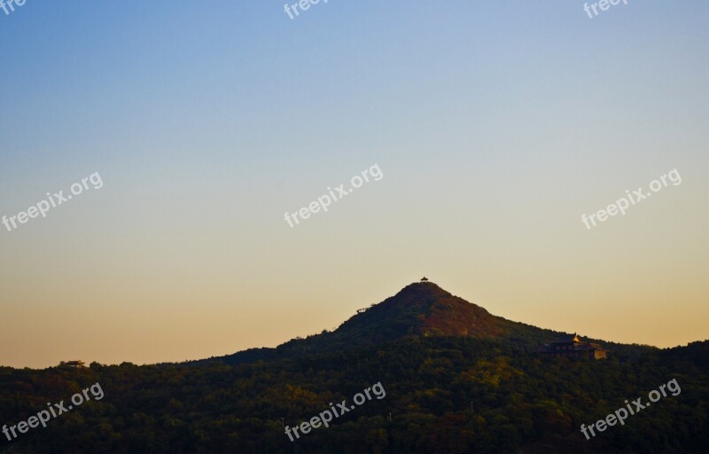 Distant Hills Twilight Higurashi Free Photos