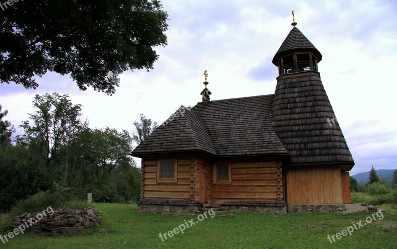 Monument Bieszczady Wooden Architecture Wooden Church Sacred Building