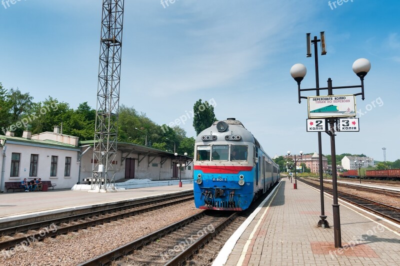 Locomotive Train Railway Station Railway Chernivtsi