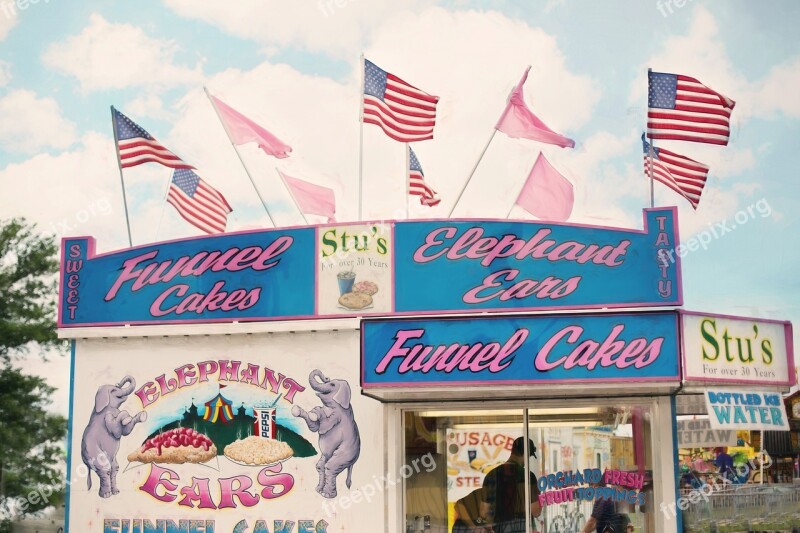 Carnival Funnel Cake Stand Amusement Concession Food