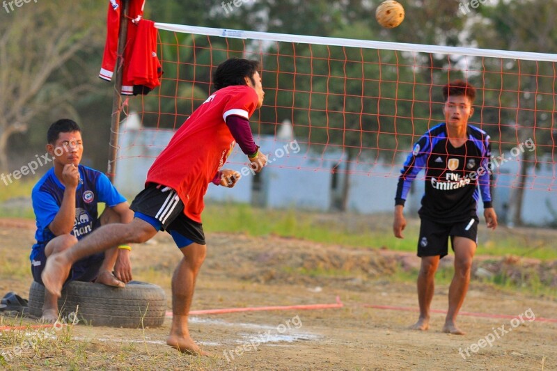 Myanmar Burma Thailand Play Takraw Free Photos