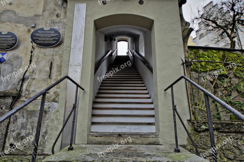 Wasserburg Inn Historic Center Graveyard Staircase Free Photos