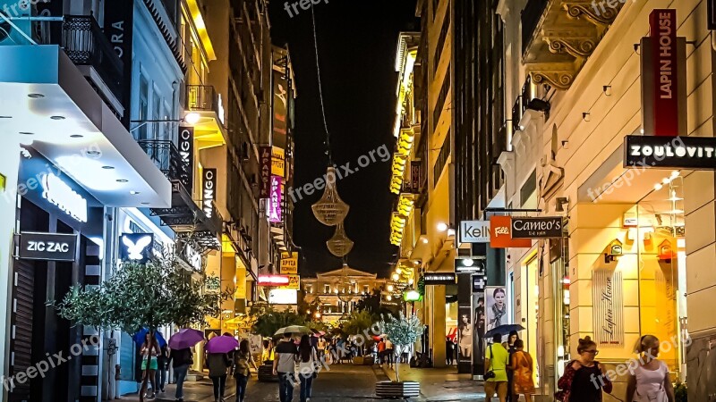 Athens Evening Night Life Nightlife