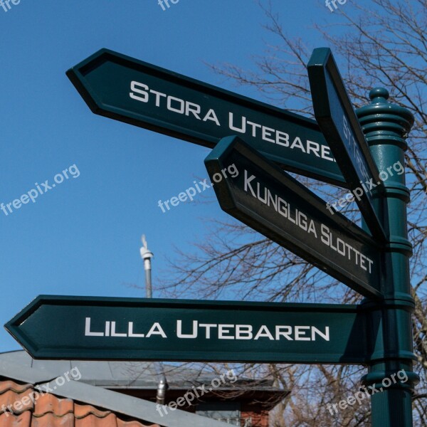 Stockholm Sign Directions Destination Free Photos