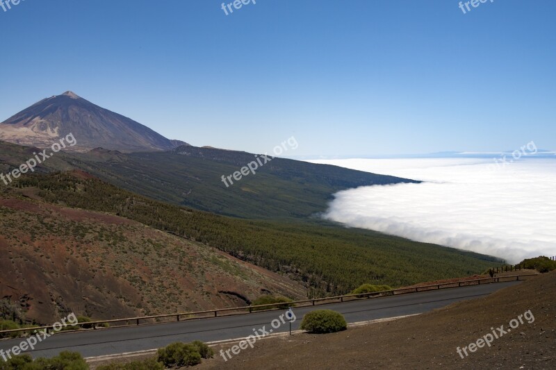 Tenerife Canary Islands Teide Landscape Outlook