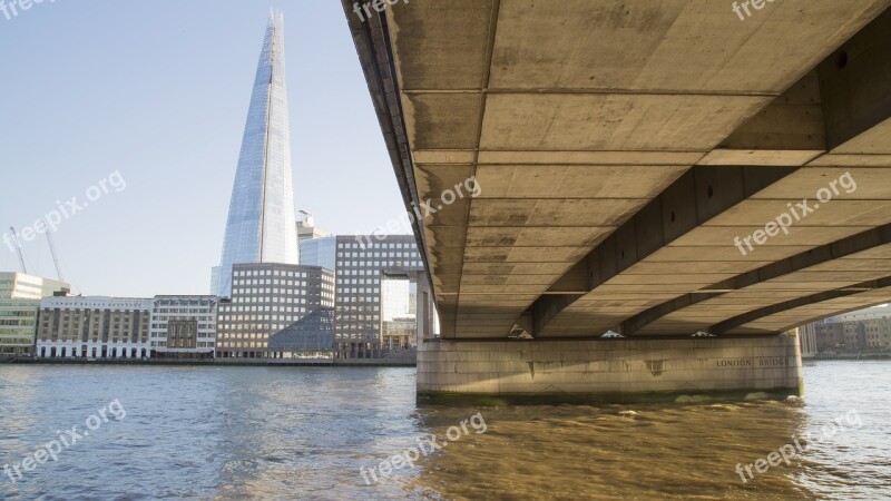 Bridge London Bridge The Shard River Landmark