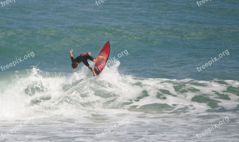 Surfing Surf Water Ocean Beach