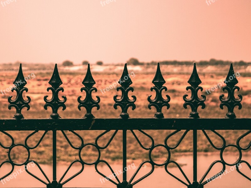 Railing Fencing Symmetry Iron Artistic