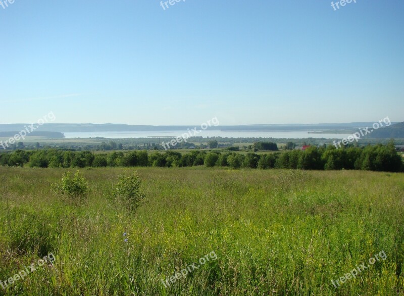 River Kama The Mouth Of Ocher Ocher Bay Perm Krai