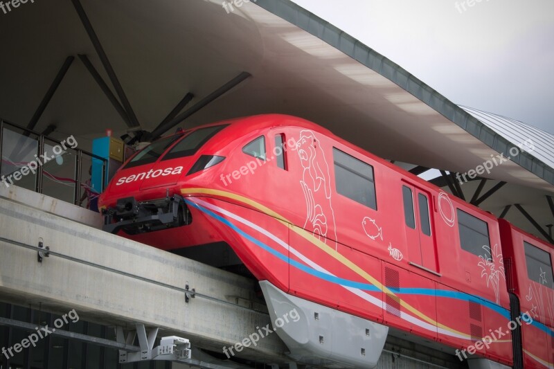 Monorail Singapore Rail Transport Urban