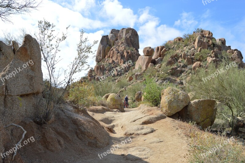 Arizona Pinnacle Peak Hiking Scottsdale Free Photos