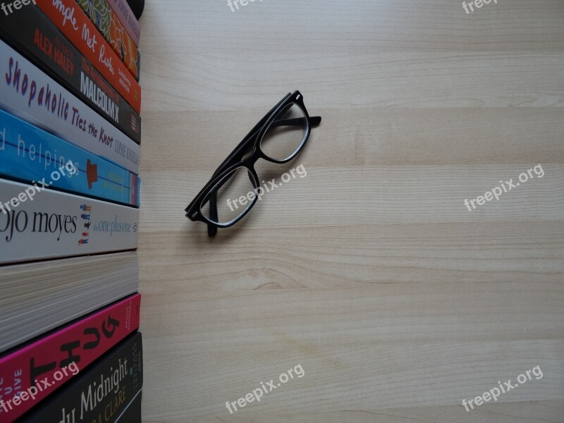 Glasses Wood Background Spectacles Free Photos