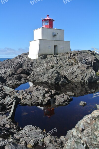 Lighthouse Sea Ocean Sky Coast