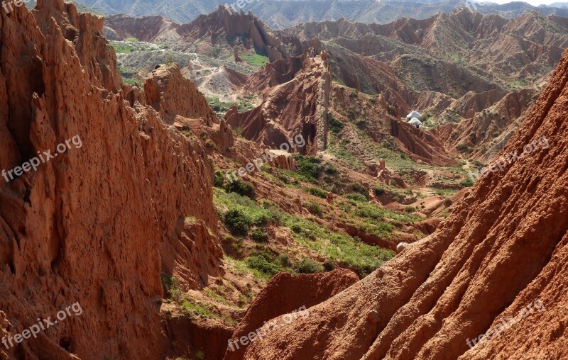 Kyrgyztan Canyon Tale Red Mountain Yurt Reserve