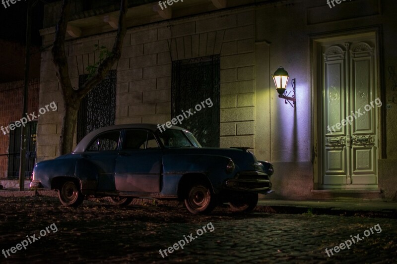 Oldtimer Old Car Road Colonia Uruguay