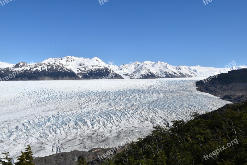 Glacier Torres Del Paine National Park Chile South America