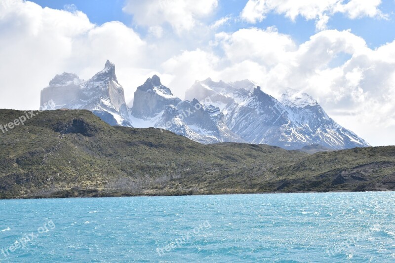 Patagonia Torres Del Paine National Park Mountains Landscape