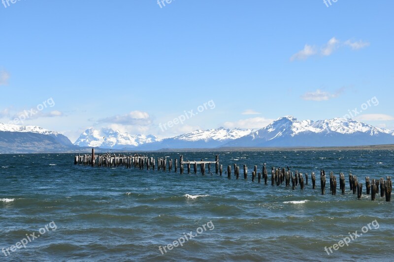 Patagonia Puerto Natales Chile Wassersteeg Pier